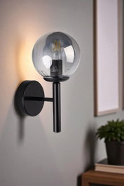 Opviq 8980-1A Lámpara de Pared Gris y Negro
